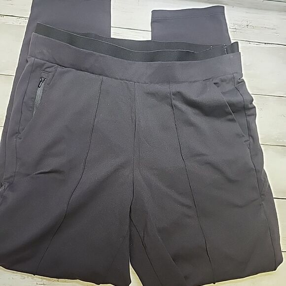 Athleta Pants - Athleta Venice Pintuck High Waisted Ankle Pants Pull-On Work Casual Black XS